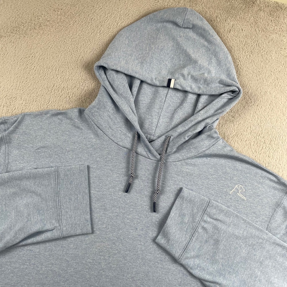 Rhoback Hesi Performance Hoodie Mens 3XL Blue Pullover Logo Wicking Golf